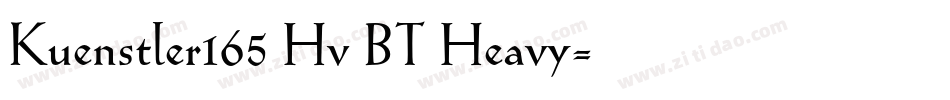 Kuenstler165 Hv BT Heavy字体转换